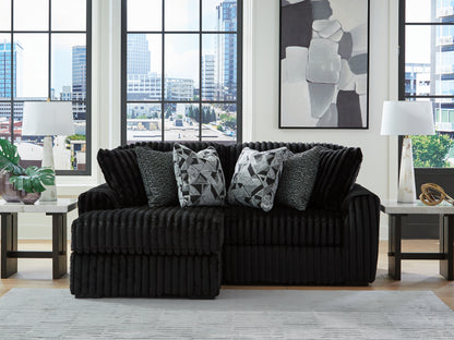 Cape Furniture Outlet - Ashley Furniture - Midnight-Madness Sectional - RAF 2-Piece Sectional with Chaise / Onyx - 98103S13