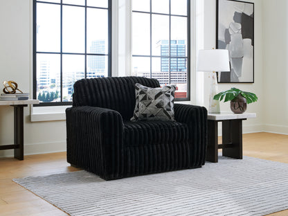 Cape Furniture Outlet - Ashley Furniture - Midnight-Madness Living Room - Chair and a Half / Onyx - 9810323