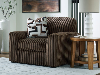 Cape Furniture Outlet - Ashley Furniture - Midnight-Madness Living Room - Chair and a Half / Chocolate - 9810423