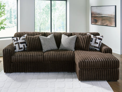 Cape Furniture Outlet - Ashley Furniture - Midnight-Madness Sectional - LAF 2-Piece Sectional Sofa with Chaise / Chocolate - 98104S2