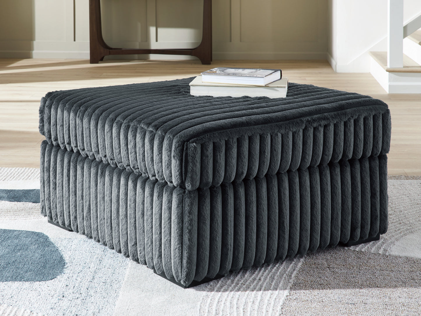 Cape Furniture Outlet - Ashley Furniture - Midnight-Madness Living Room - Oversized Accent Ottoman / Gunmetal - 9810508