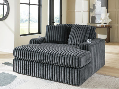 Cape Furniture Outlet - Ashley Furniture - Midnight-Madness Living Room - Oversized Chaise / Gunmetal - 9810515