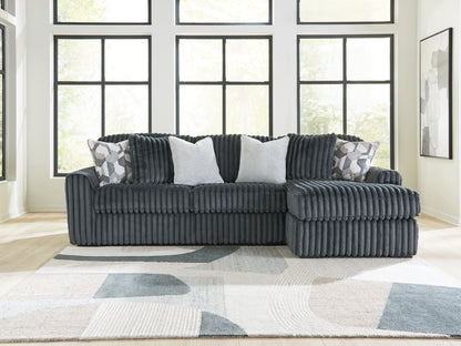 Cape Furniture Outlet - Ashley Furniture - Midnight-Madness Sectional - LAF 2-Piece Sectional Sofa Chaise / Gunmetal - 98105S3