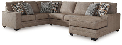 Cape Furniture Outlet - Ashley Furniture - Cannonbrook Sectional - LAF 3-Piece Sectional with Chaise / Nutmeg - 98201S2