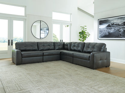 Cape Furniture Outlet - Ashley Furniture - Brindley Pier Sectional - RAF 5-Piece Sectional / Fog - 99503S3