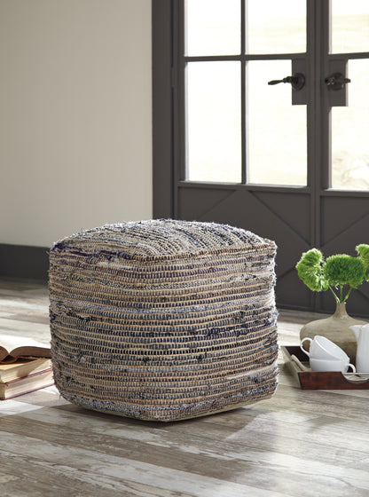 Cape Furniture Outlet - Ashley Furniture - Absalom Pouf - Pouf / Denim - A1000550