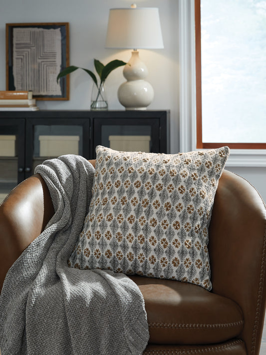 Cape Furniture Outlet - Ashley Furniture - Dainwick Pillows - Pillow (4/CS) / White/Gray/Brown - A1001102