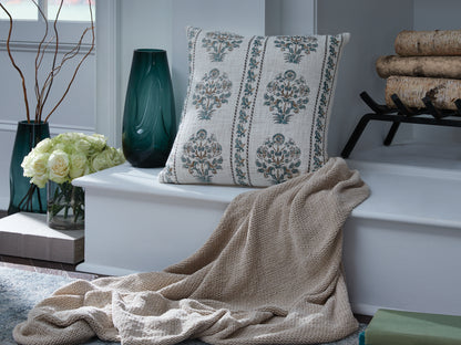 Cape Furniture Outlet - Ashley Furniture - Paulmour Pillows - Pillow (4/CS) / Ivory/Green/Brown - A1001105