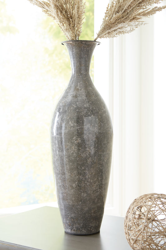 Cape Furniture Outlet - Ashley Furniture - Brockwich Vase - Vase / Antique Gray - A2000589