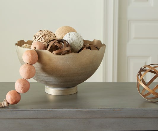 Cape Furniture Outlet - Ashley Furniture - Maura Bowl - Bowl / Antique Gold Finish - A2000594