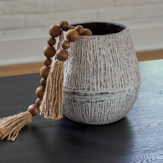 Cape Furniture Outlet - Ashley Furniture - Claymount Vase - Vase / Distressed Brown - A2000635