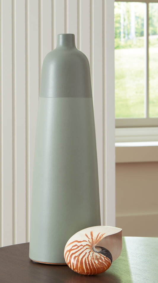 Cape Furniture Outlet - Ashley Furniture - Peerland Vase - Vase / Sage Green - A2000656