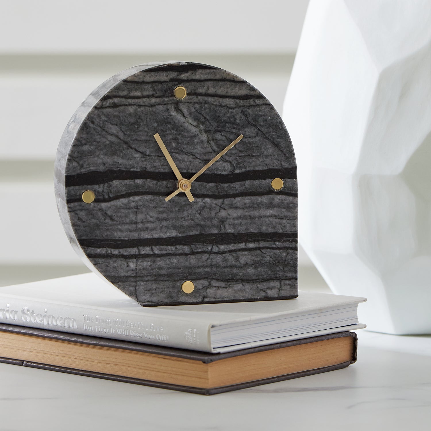 Cape Furniture Outlet - Ashley Furniture - Janmour Table Clock (Set of 2) - Table Clock (2/CS) / Black - A2000661