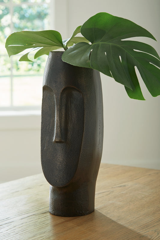 Cape Furniture Outlet - Ashley Furniture - Elanman Vase - Vase / Antique Bronze Finish - A2000692