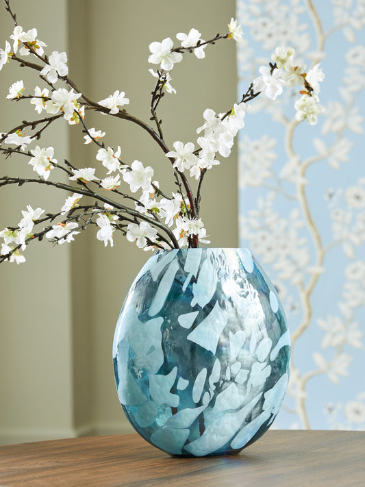 Cape Furniture Outlet - Ashley Furniture - Cartshaw Vase - Vase / Iridescent Teal - A2000739