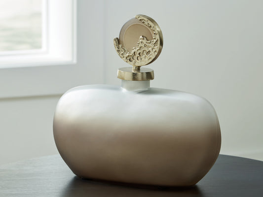 Cape Furniture Outlet - Ashley Furniture - Acario Jar - Jar / Taupe/Gold Finish - A2000781