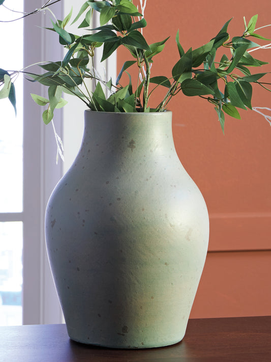 Cape Furniture Outlet - Ashley Furniture - Baychester Vase - Vase / Antique Green - A2000806