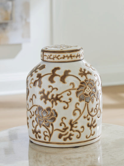 Cape Furniture Outlet - Ashley Furniture - Adalham Jar - Jar / Cream/Brown - A2000909