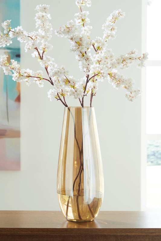 Cape Furniture Outlet - Ashley Furniture - Rhettman Vase - Vase / Amber - A2900006