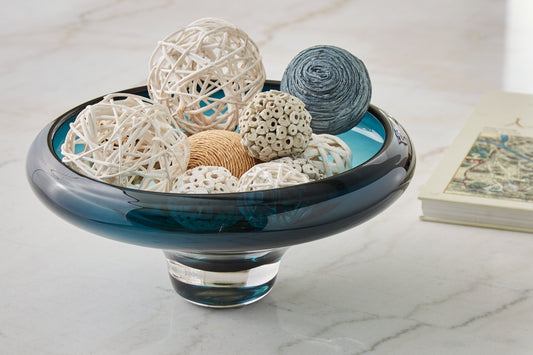 Cape Furniture Outlet - Ashley Furniture - Vallborough Bowl - Bowl / Teal Blue - A2900017