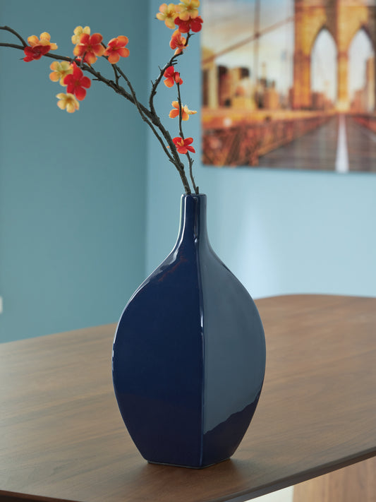 Cape Furniture Outlet - Ashley Furniture - Abtinson Vase - Vase / Navy - A2900032