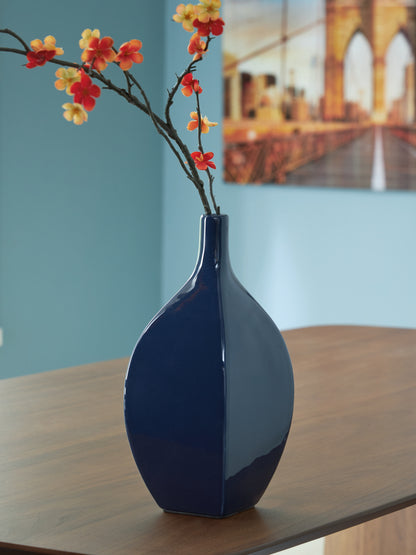 Cape Furniture Outlet - Ashley Furniture - Abtinson Vase - Vase / Navy - A2900032