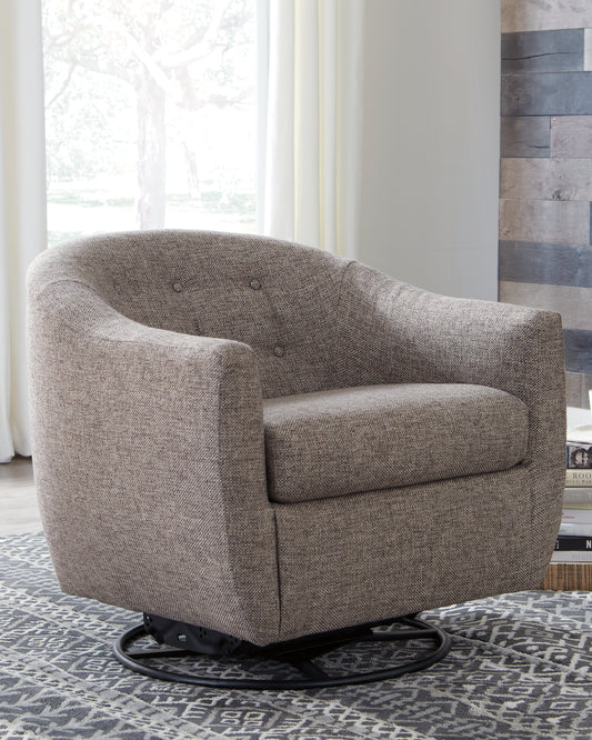 Cape Furniture Outlet - Ashley Furniture - Upshur Accent Chair - Swivel Glider Accent Chair / Taupe - A3000003