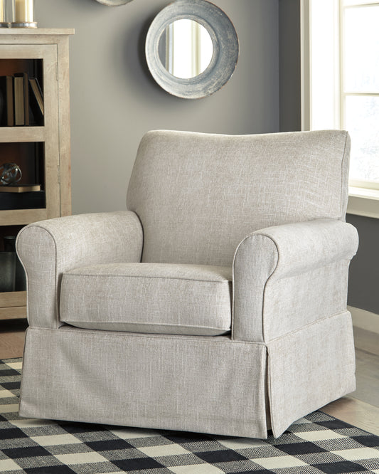 Cape Furniture Outlet - Ashley Furniture - Searcy Accent Chair - Swivel Glider Accent Chair / Quartz - A3000006