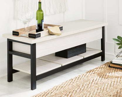 Cape Furniture Outlet - Ashley Furniture - Rhyson Storage Bench - Storage Bench / White / 48"W x 16"D x 18"H - A3000312