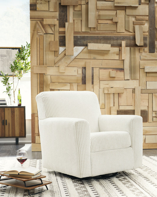 Cape Furniture Outlet - Ashley Furniture - Herstow Swivel Glider Accent Chair - Swivel Glider Accent Chair / Ivory - A3000365