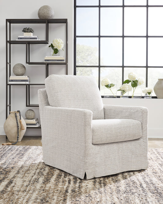 Cape Furniture Outlet - Ashley Furniture - Nenana Next-Gen Nuvella Swivel Glider Accent Chair - Swivel Glider Accent Chair / Stone - A3000644