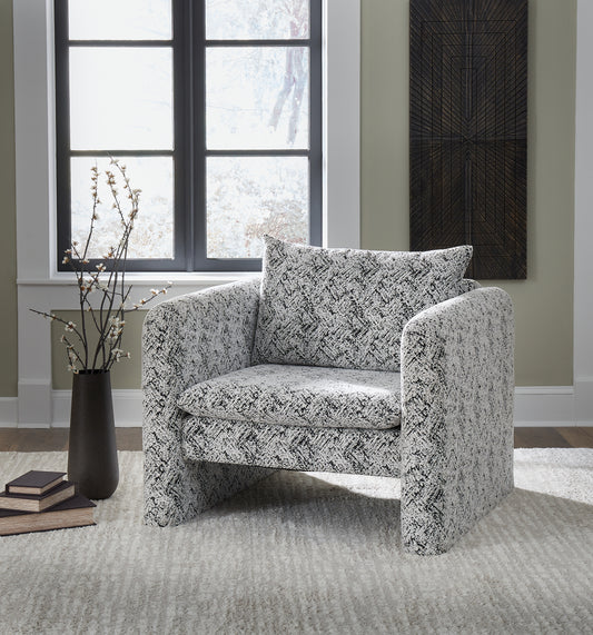 Cape Furniture Outlet - Ashley Furniture - Kenbell Accent Chair - Accent Chair / Black/White - A3000705