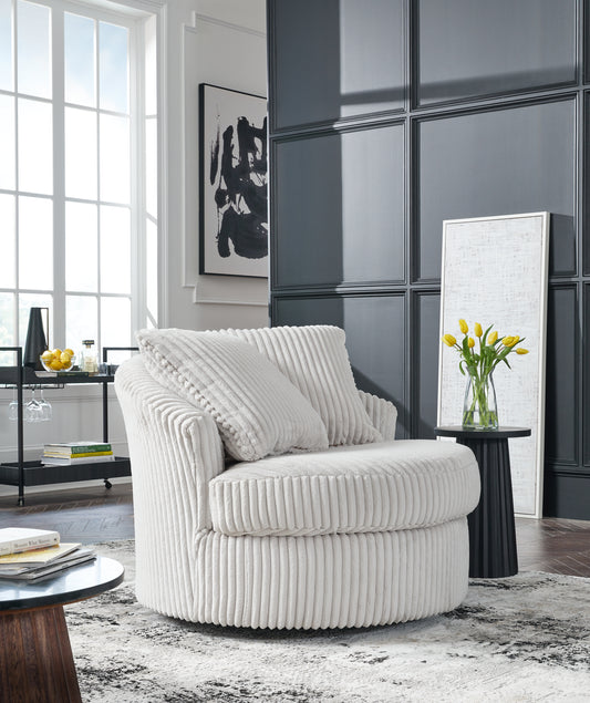 Cape Furniture Outlet - Ashley Furniture - Gramwell Swivel Accent Chair - Swivel Accent Chair / Onyx - A3000725