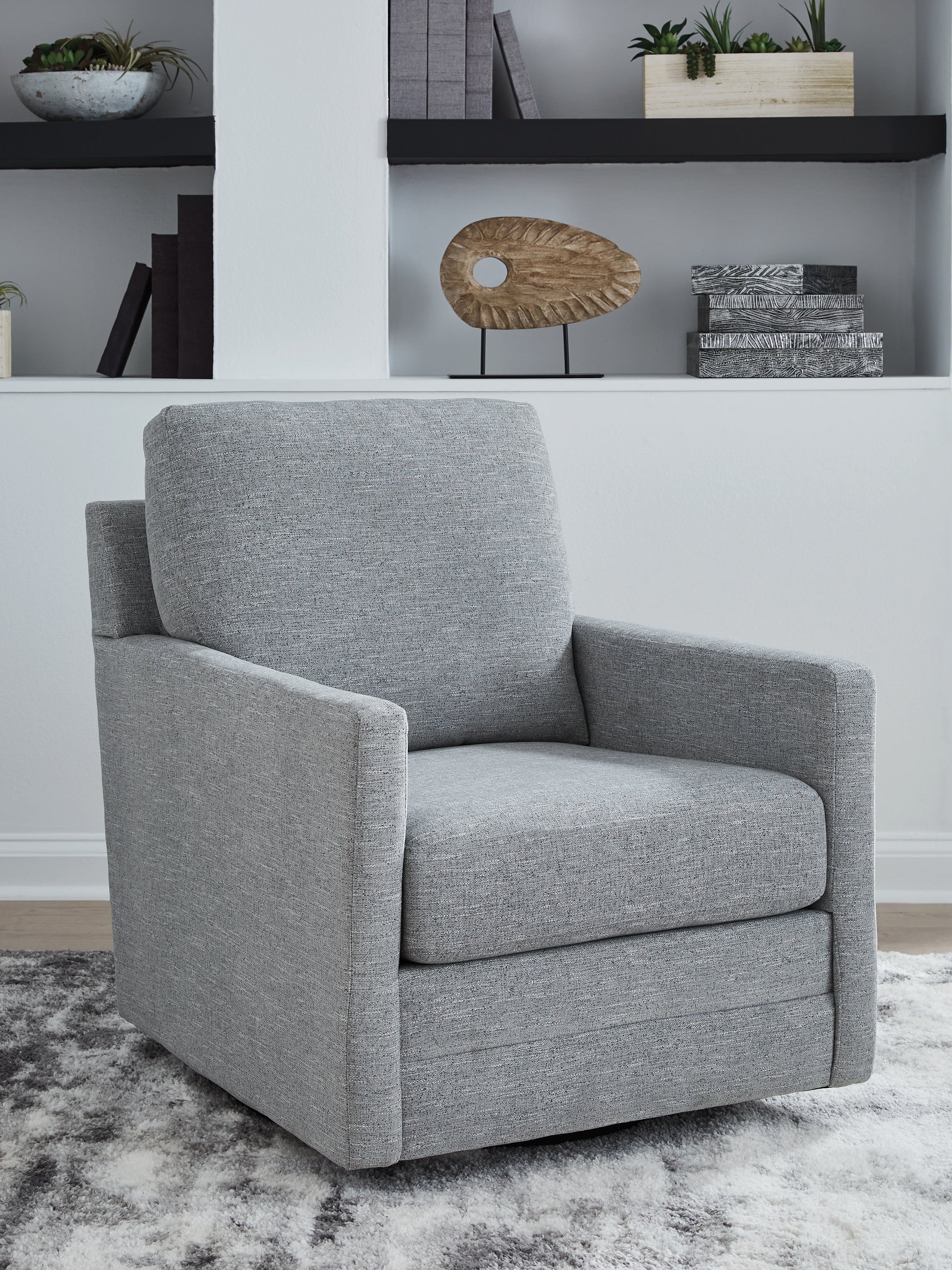 Cape Furniture Outlet - Ashley Furniture - Freybourne Next-Gen Nuvella Swivel Accent Chair - Swivel Accent Chair / Pewter - A3000737