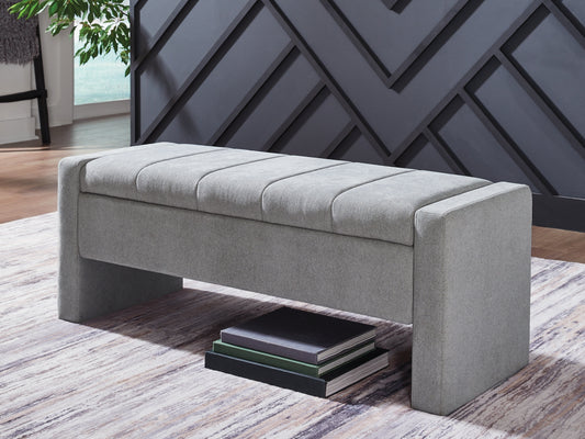 Cape Furniture Outlet - Ashley Furniture - Akselman Storage Bench - Storage Bench / Gray / 50"W x 19"D x 19"H - A3000744