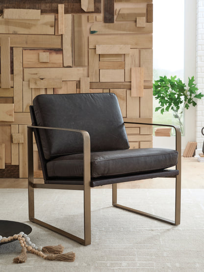 Cape Furniture Outlet - Ashley Furniture - Bradett Accent Chair - Accent Chair / Dark Brown/Gold Finish - A3000763