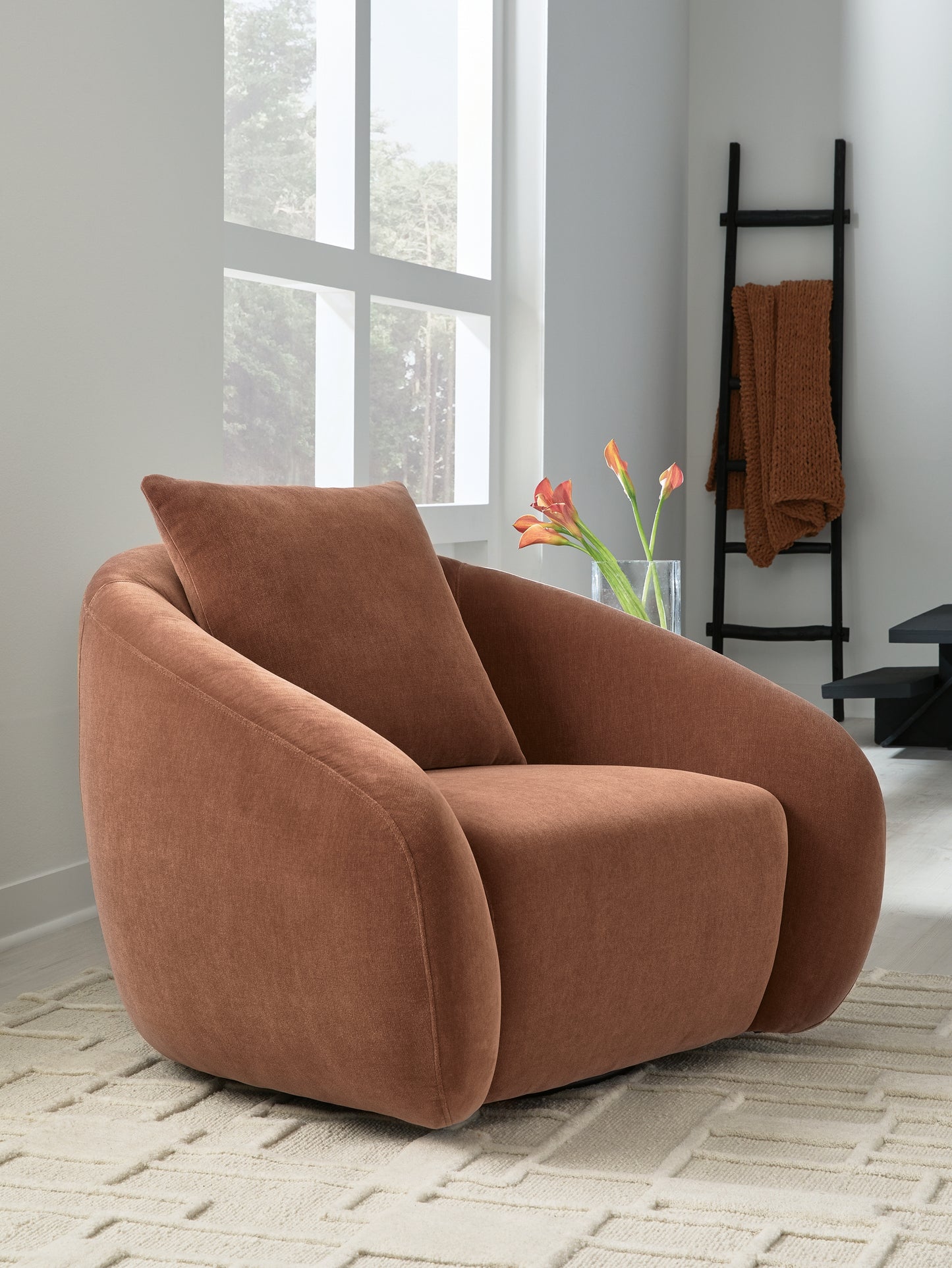 Cape Furniture Outlet - Ashley Furniture - Yahya Swivel Accent Chair - Swivel Accent Chair / Sienna - A3000780
