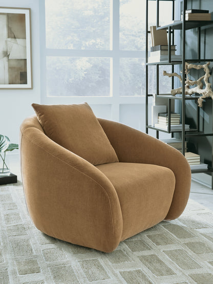 Cape Furniture Outlet - Ashley Furniture - Yahya Swivel Accent Chair - Swivel Accent Chair / Camel - A3000781