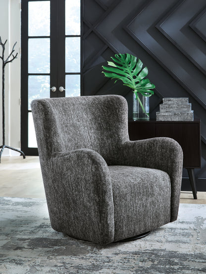 Cape Furniture Outlet - Ashley Furniture - Rowenburg Swivel Glider Accent Chair - Swivel Glider Accent Chair / Heather Charcoal - A3000796