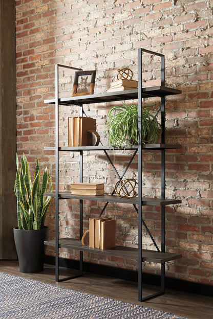 Cape Furniture Outlet - Ashley Furniture - Gilesgrove Bookcase - Bookcase / Black/Gray - A4000017