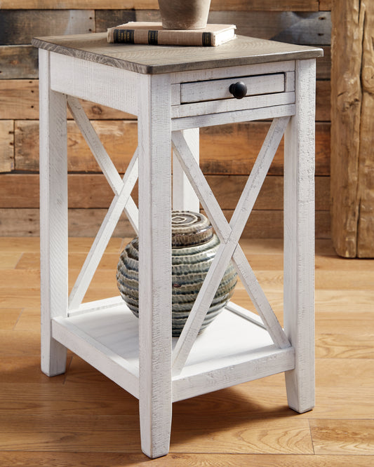 Cape Furniture Outlet - Ashley Furniture - Adalane Accent Table - Accent Table / White/Gray - A4000374