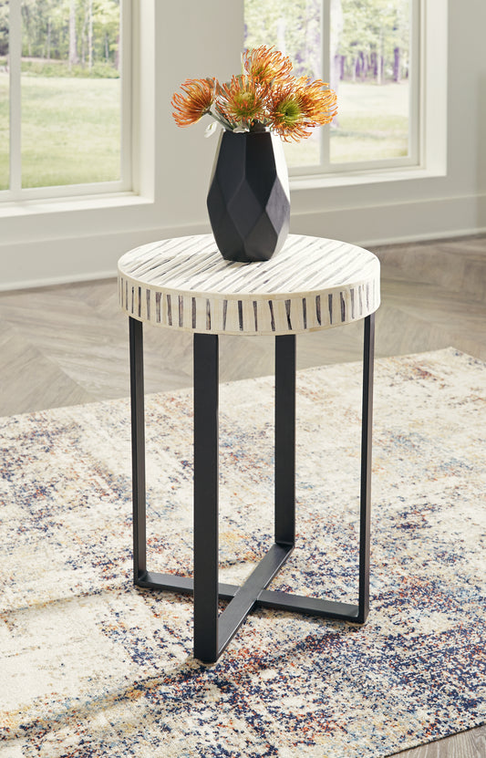 Cape Furniture Outlet - Ashley Furniture - Crewridge Accent Table - Accent Table / Black/Cream - A4000530