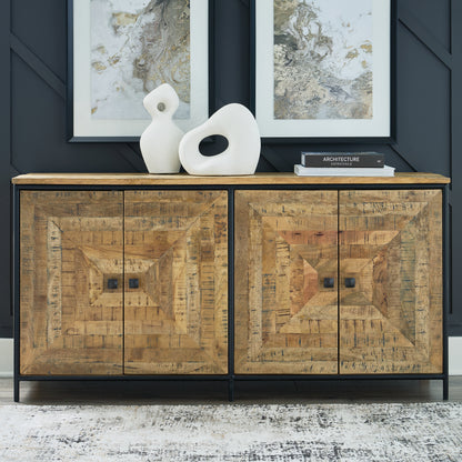 Cape Furniture Outlet - Ashley Furniture - Camney Accent Cabinet - Accent Cabinet / Brown/Black - A4000581