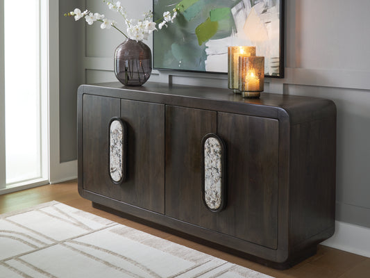 Cape Furniture Outlet - Ashley Furniture - Elliston Accent Cabinet - Accent Cabinet / Espresso Brown - A4000683