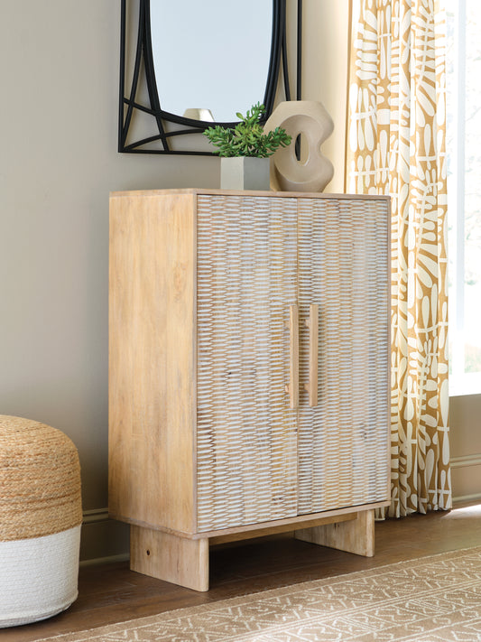 Cape Furniture Outlet - Ashley Furniture - Dallinbury Accent Cabinet - Accent Cabinet / Natural/White Wash - A4000696