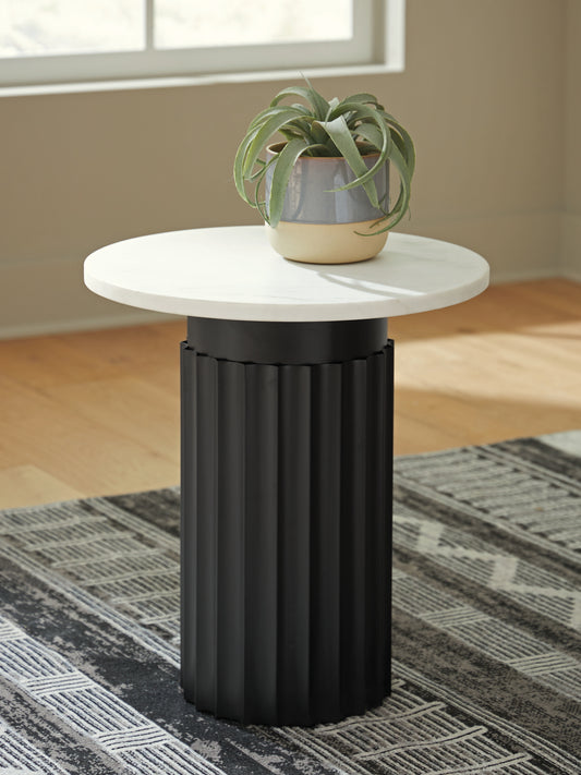 Cape Furniture Outlet - Ashley Furniture - Wainstone Accent Table - Accent Table / Black/White - A4000724