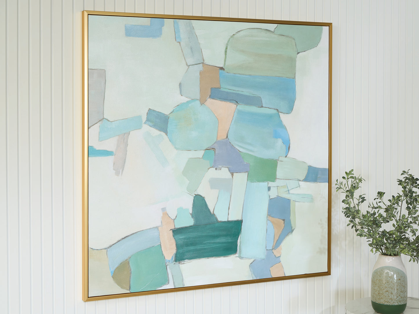 Cape Furniture Outlet - Ashley Furniture - Wynburn Wall Decor - Wall Art / White/Blue/Green - A8000442