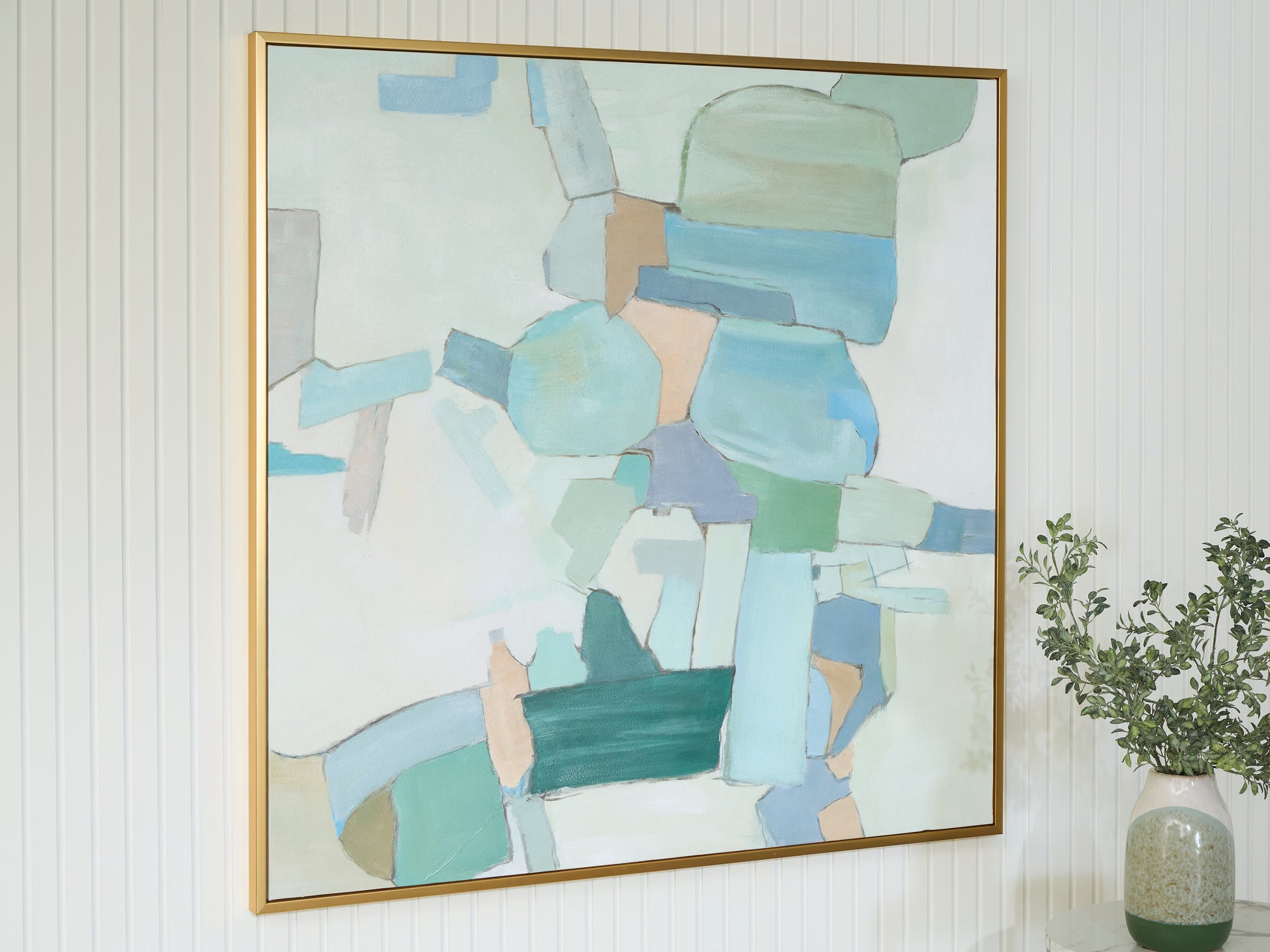 Cape Furniture Outlet - Ashley Furniture - Wynburn Wall Decor - Wall Art / White/Blue/Green - A8000442