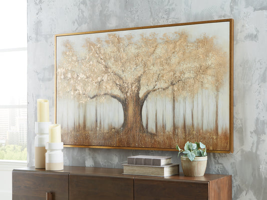 Cape Furniture Outlet - Ashley Furniture - Dalewick Wall Decor - Wall Art / Brown/Gray/Gold Finish - A8000448