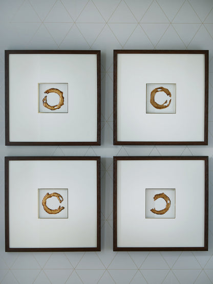 Cape Furniture Outlet - Ashley Furniture - Dallbourne Wall Decor - Wall Art Set (4/CN) / White/Gold Finish - A8000491